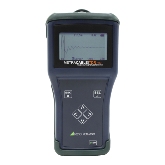 Gossen MetraWatt METRACABLE TDR PRO Operating Instructions Manual