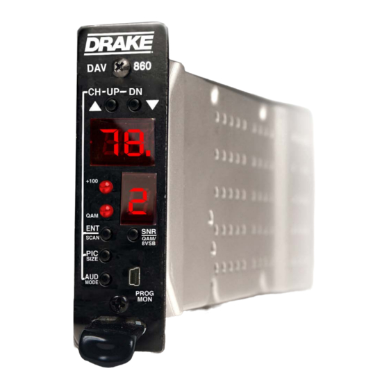 DRAKE DAV860 Instruction Manual