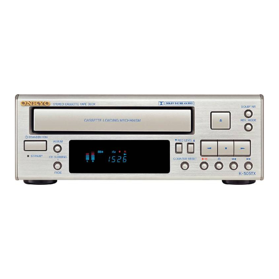 User Manuals: Onkyo K-505TX Cassette Tape Deck