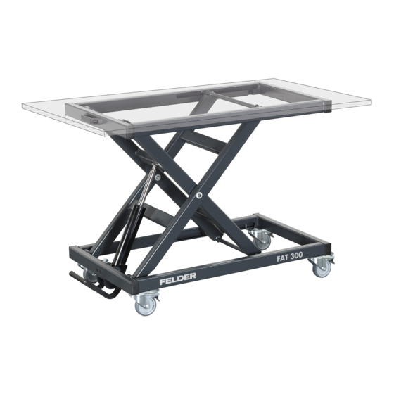 User Manuals: Felder FAT 300 Height Work Table