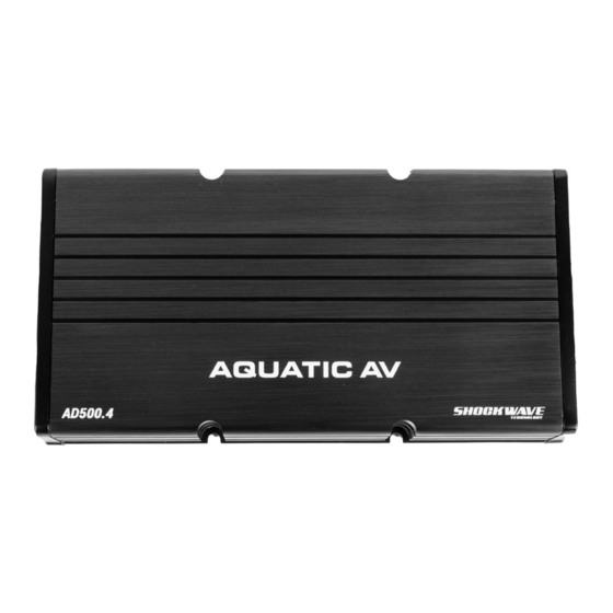 Aquatic AD500.4 Manuals