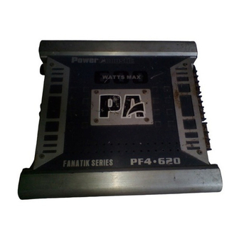 Power Acoustik Fanatik PF2.600 Owner's Manual