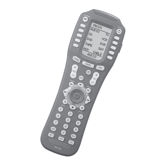Universal Remote Control MX-500TM Operating Manual