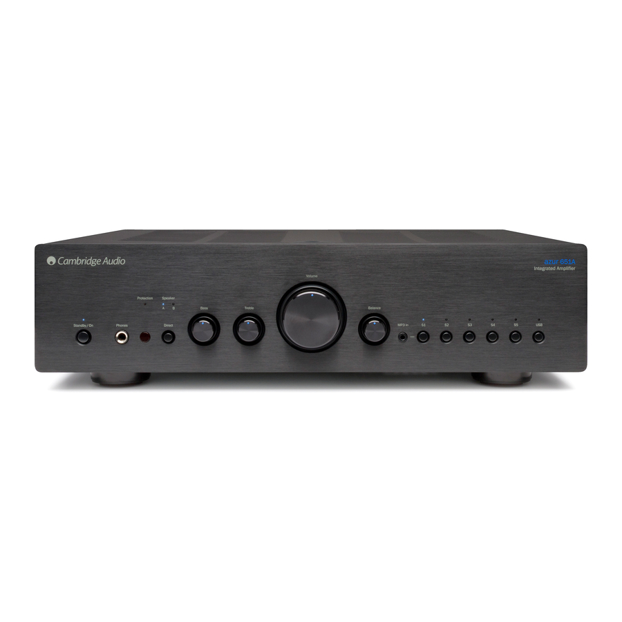 Cambridge Audio AZUR 651A User Manual