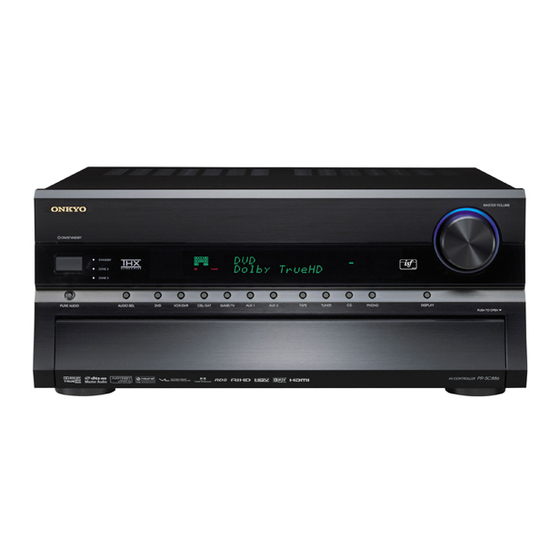 Onkyo Pr-sc885 Instruction Manual Pdf Download 