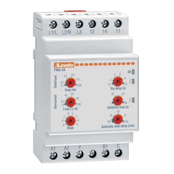 LOVATO ELECTRIC PMA50 Quick Start Manual