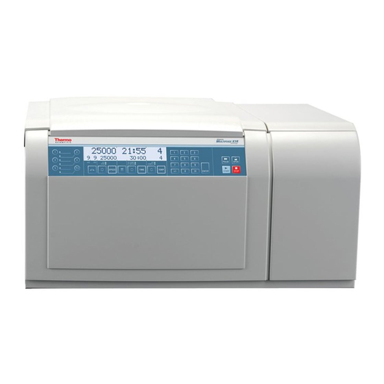 Thermo Scientific Sorvall Legend X1R Instruction Manual