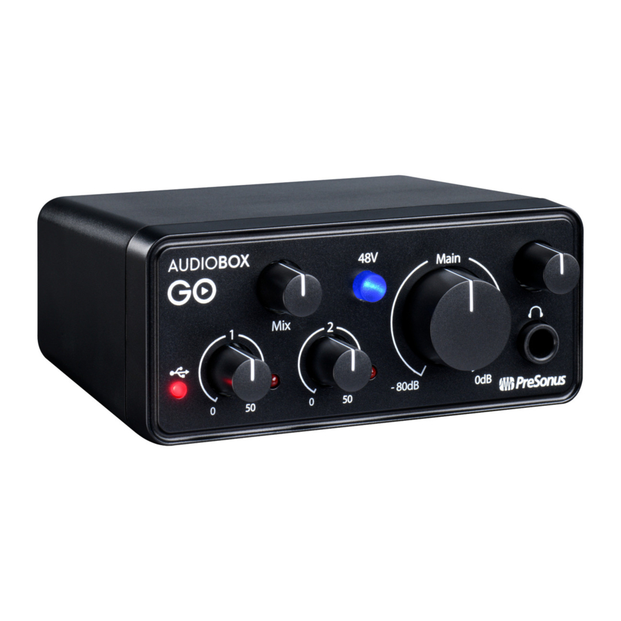 PreSonus AudioBox GO Manual