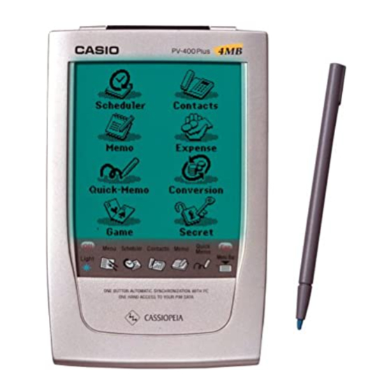 Casio PV-400PLUS - Cassiopeia Pocket Viewer Handheld Organizer User Manual