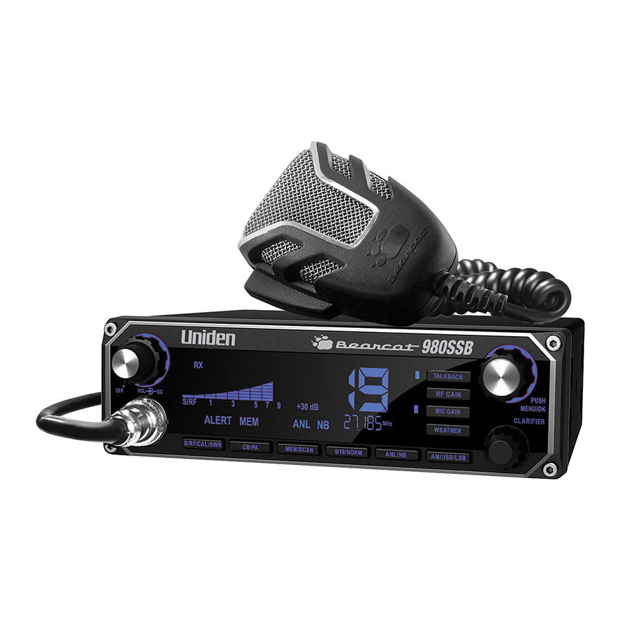 UNIDEN BEARCAT 980 SSB OWNER'S MANUAL Pdf Download ManualsLib