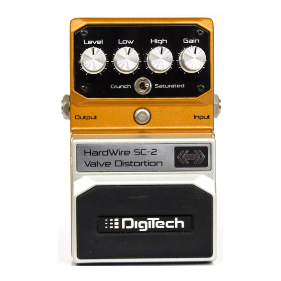 DIGITECH HARDWIRE SC2 OWNER'S MANUAL Pdf Download ManualsLib
