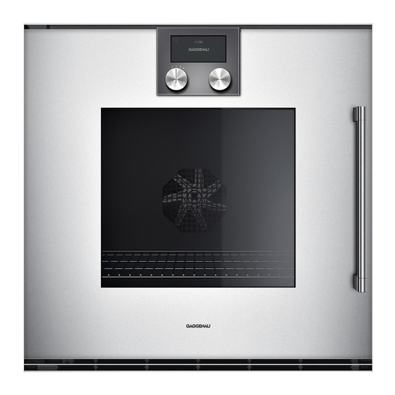 GAGGENAU BO 240 INSTRUCTION MANUAL Pdf Download ManualsLib