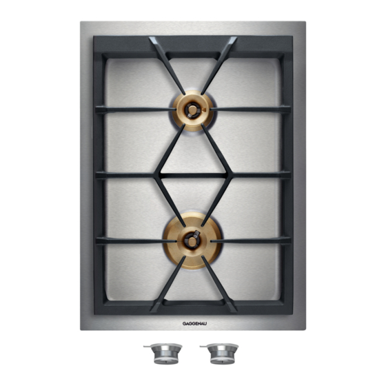 GAGGENAU VG 421 CA OPERATION, MAINTENANCE AND INSTALLATION MANUAL Pdf