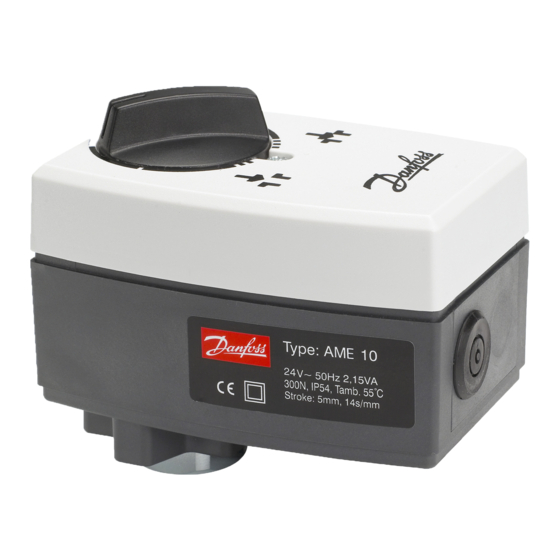 Danfoss AME 10 Operating Manual