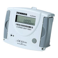 Zenner multidata WR3 Installation And Operating Instructions Manual