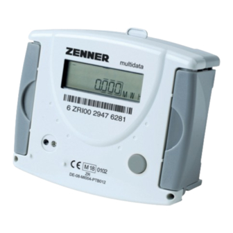 Zenner multidata WR3 Installation And Operating Instructions Manual