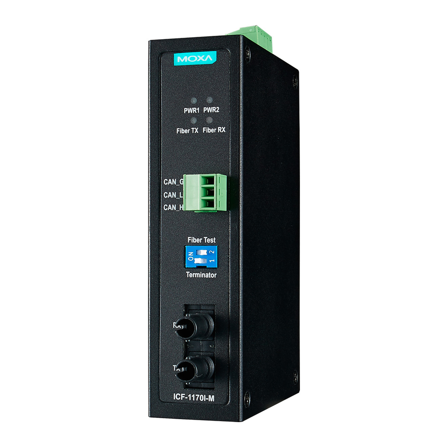 Moxa Technologies ICF-1170I Series Quick Installation Manual