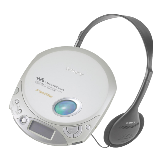 Sony Cd Walkman D-F200 Specification Sheet