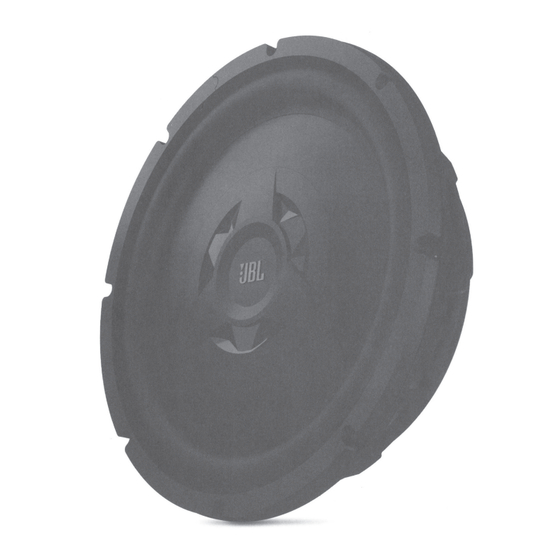 Harman JBL CLUB WS1000 Quick Start Manual