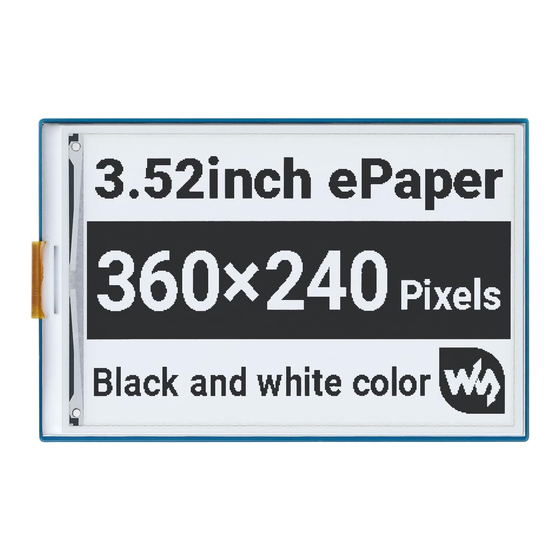 Waveshare 3.52inch e-Paper V1.1 User Manual
