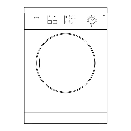 Bosch Dryer Installation And Instruction Manual