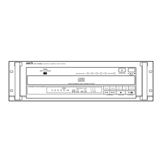 Inter-m CD-3500 Operating Manual