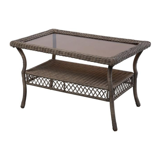 HAMPTON BAY SPRING HAVEN PATIO RECTANGULAR COFFEE TABLE Use And Care Manual