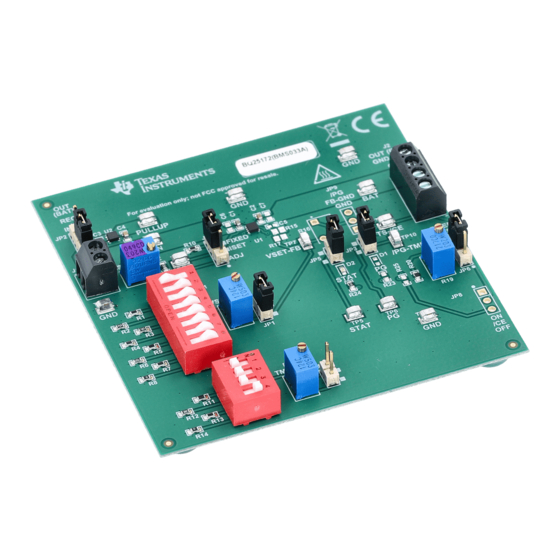 Texas Instruments BQ25172EVM User Manual
