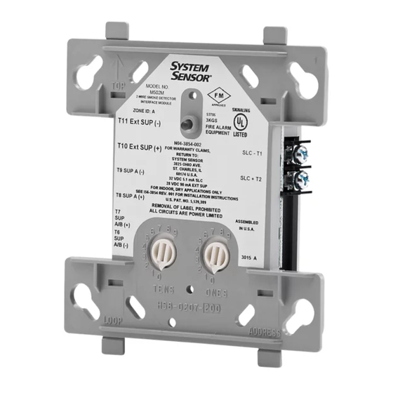 System Sensor M502MA Installation And Maintenance Instructions