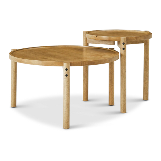 mopio DYLAN NESTING COFFEE TABLE SET Assembly Instructions Manual