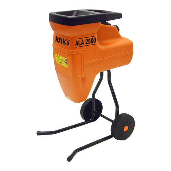 User Manuals: ATIKA ALA 2500 Silent Shredder