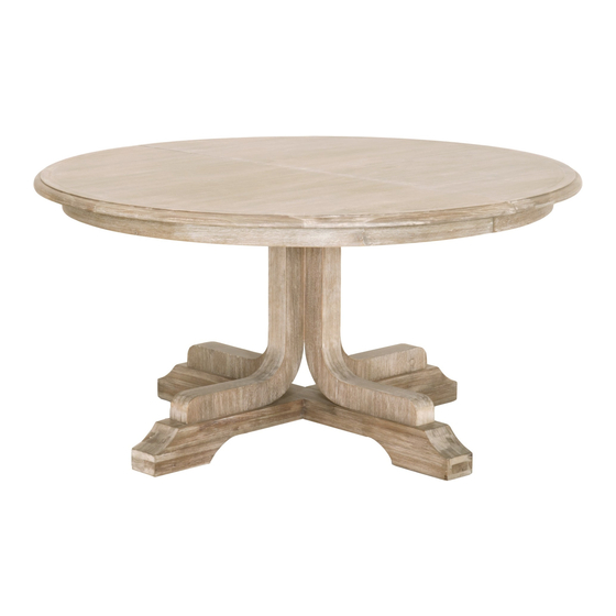 Essentials For Living TORREY 60'' ROUND EXTENSION DINING TABLE 6128.NG Assembly Instructions