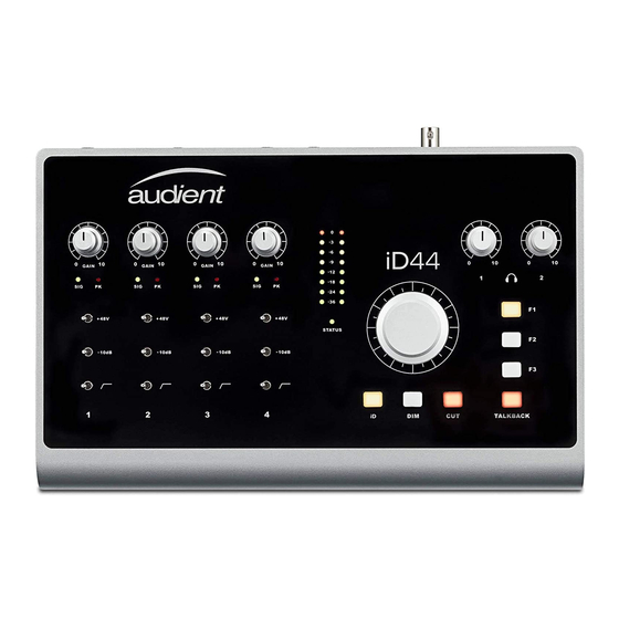 Audient iD44 Quick Start Manual