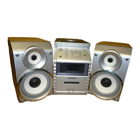 User Manuals: Samsung MM-B7 Component CD System