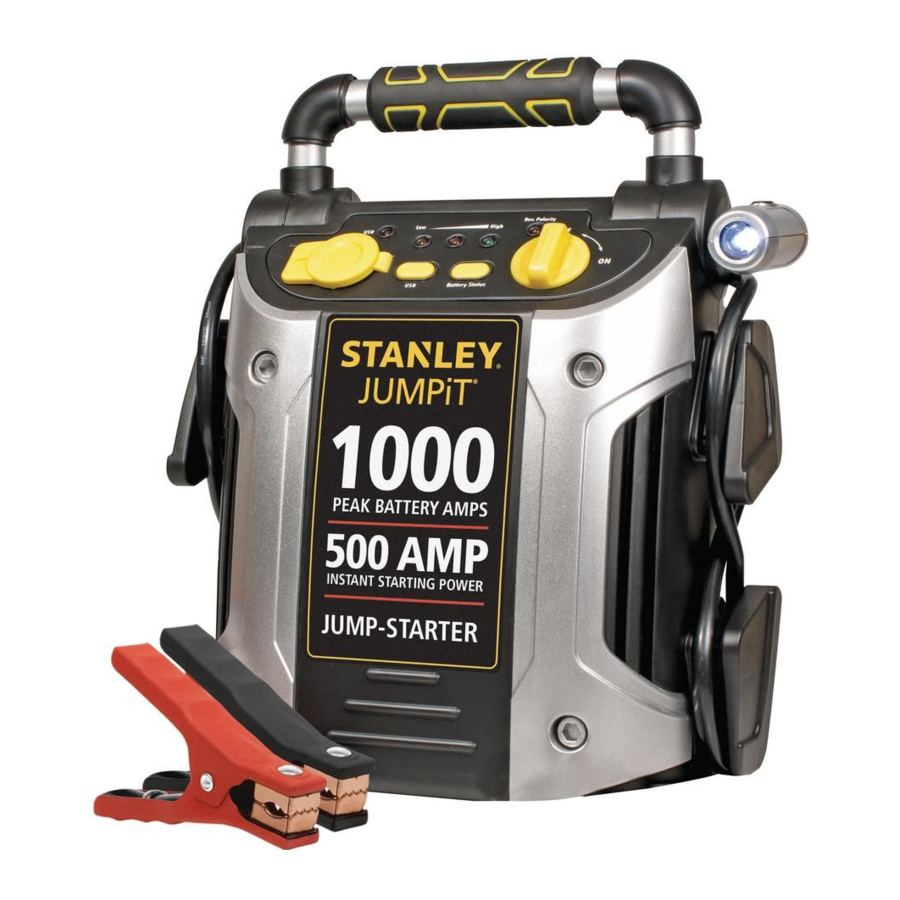 Stanley J509 - 1000 Peak Amp Jump Starter with LED Light and USB Manual