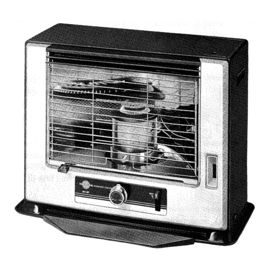 Toyostove RC-37 Operation And Maintenance Instructions