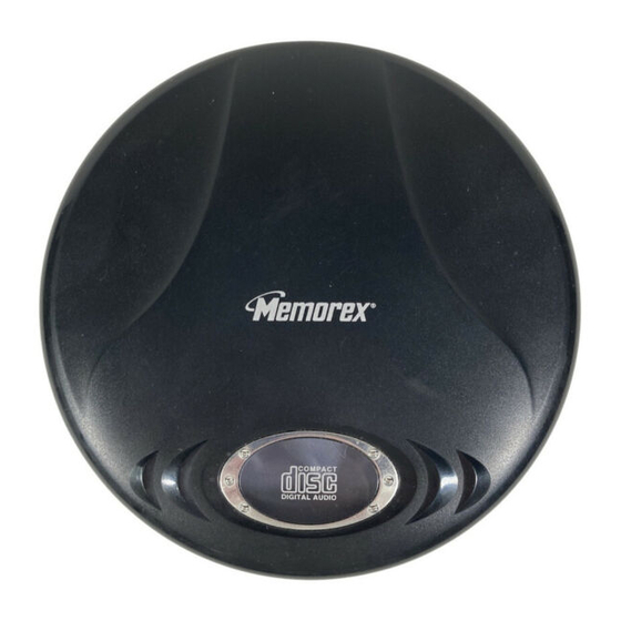 Memorex MD6451BLK - Personal CD Player Manuals