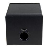 Klipsch PROMEDIA 2.1 Owner's Manual