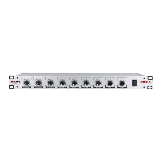 Nady Audio RMX6 Owner's Manual