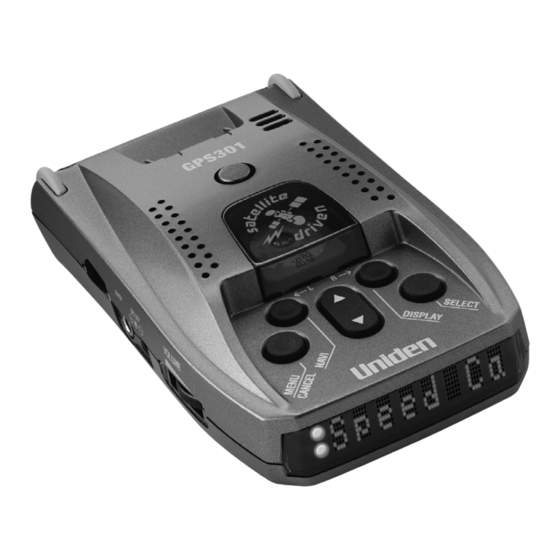 Uniden GPS 301 Quick Start Manual