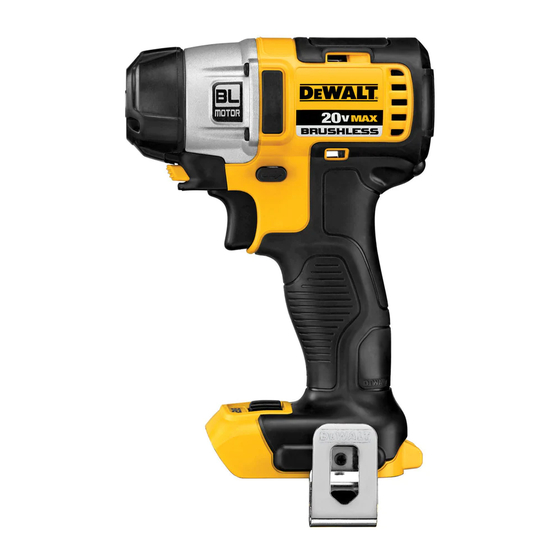 DeWalt XR LI-ION DCF825 Original Instructions Manual