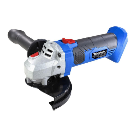 User Manuals: Westfalia W18WS125 Cordless Angle Grinder