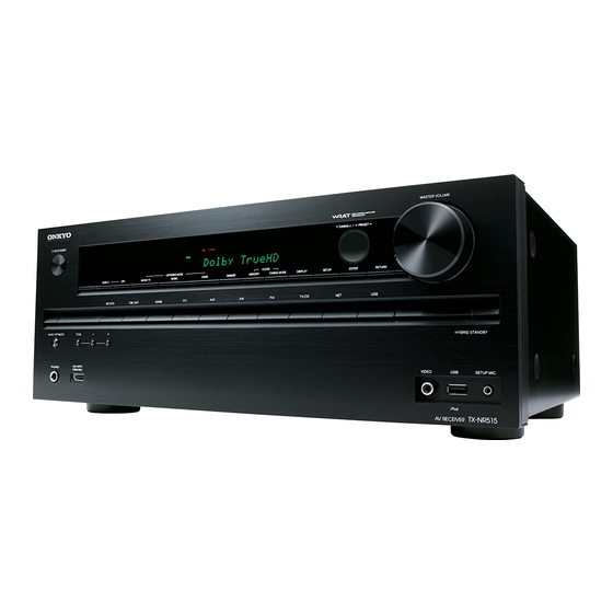 ONKYO TX-NR515 QUICK START MANUAL Pdf Download