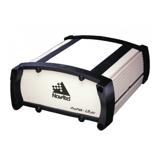 Novatel ProPak-LBplus Quick Start Manual