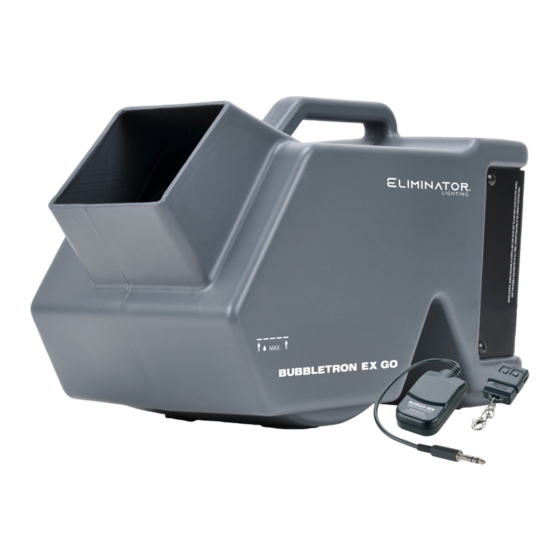 Eliminator Lighting BUBBLETRON EX GO User Manual