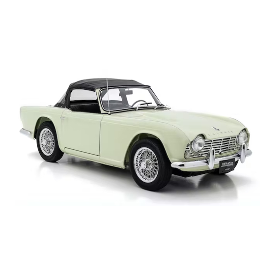 Triumph 1961 TR4 Driver's Handbook Manual