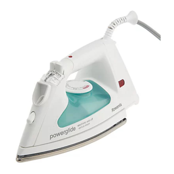 Rowenta Powerglide Steam Iron Instructions For Use