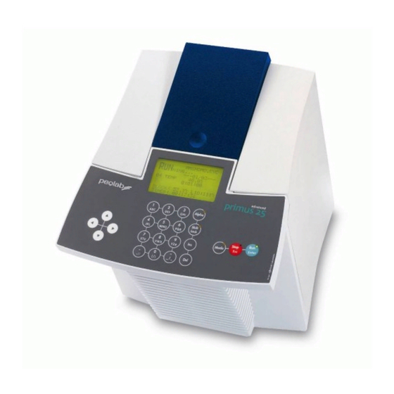 VWR Peqlab Primus 25 advanced Instruction Manual