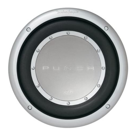 Rockford Fosgate P312D2 Operation Manual