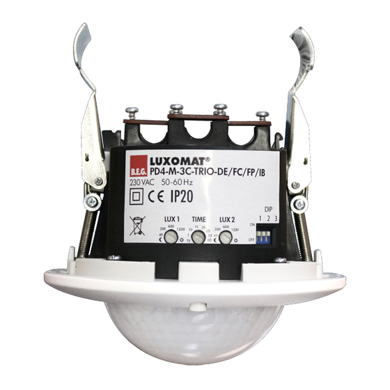 B.E.G. LUXOMAT PD4-M-3C-TRIO-SM Installation And Operating Instruction